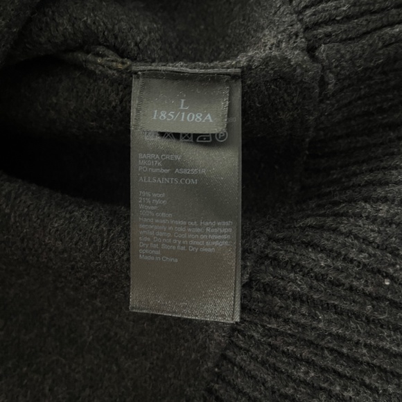 Allsaints Barra crew Sweater - size large - Wool - AW14 collection - RARE PIECE - Picture 8 of 8